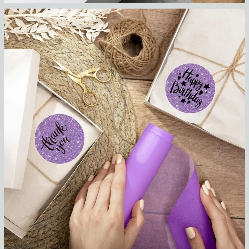 100 Ct 2in Glitter Purple Poshmark QR Sticker Customized To Your Closet - Picture 6 of 6